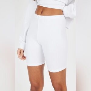 Cotton Citizen White French Terry Cotton Blend Milan Biker Short Size Small NWT